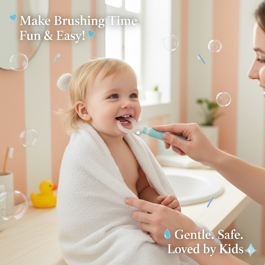 Baby Training Toothbrush Set Gentle & Safe First Toothbrush for Babies
