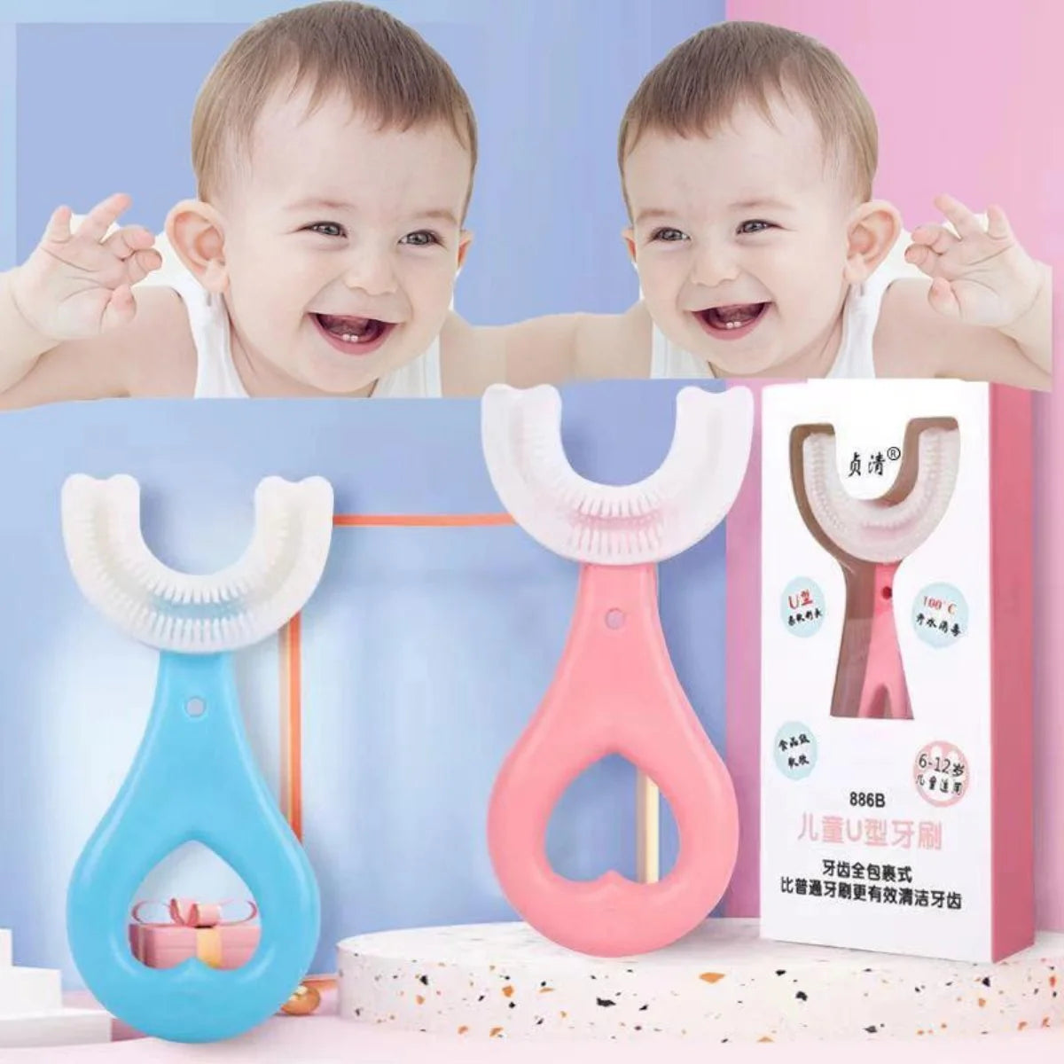 Baby Training Toothbrush Set Gentle & Safe First Toothbrush for Babies